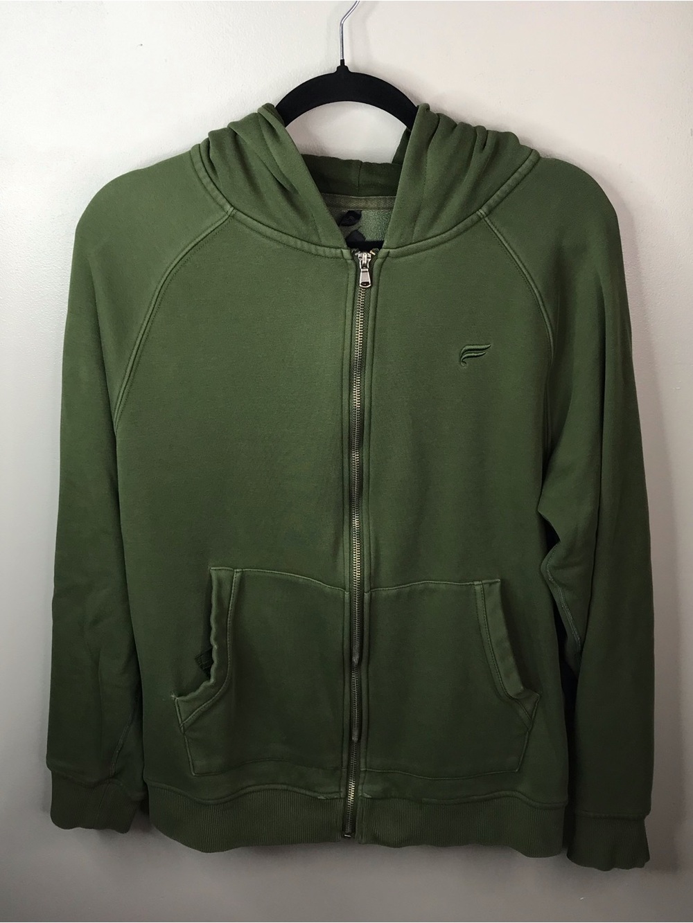 Fabletics Olive Green Full-Zip Hoodie Sz Large